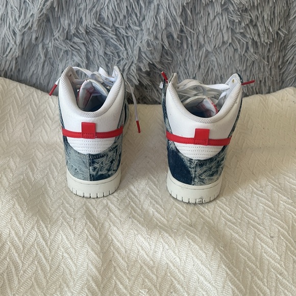 NIKE DUNKS Denim and orange/red size 9 - Picture 4 of 7